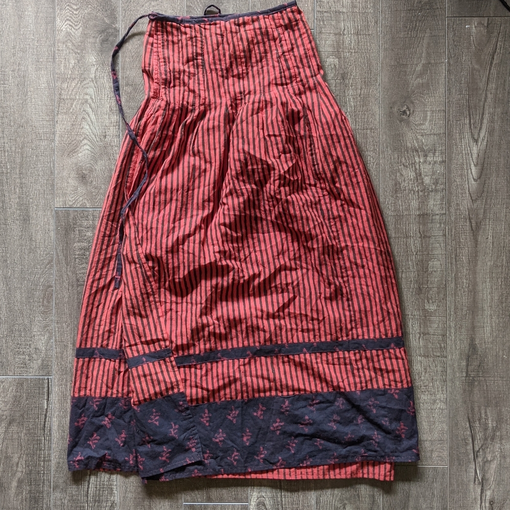 Hand dyed organic wrap skirt